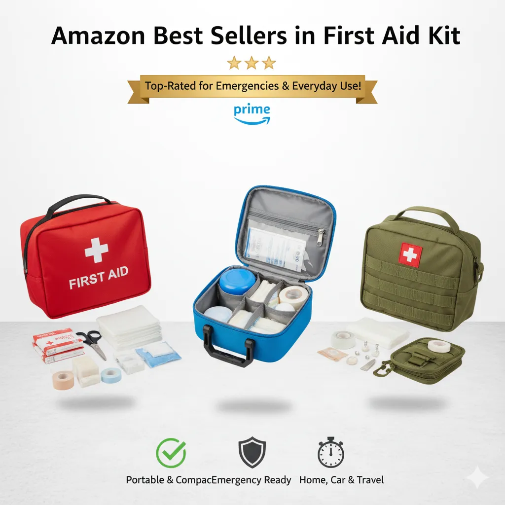 A well-organized first aid kit